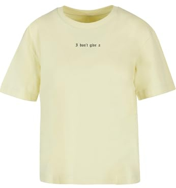 Miss Tee Damen I Don't Give A F Tee softyellow, M