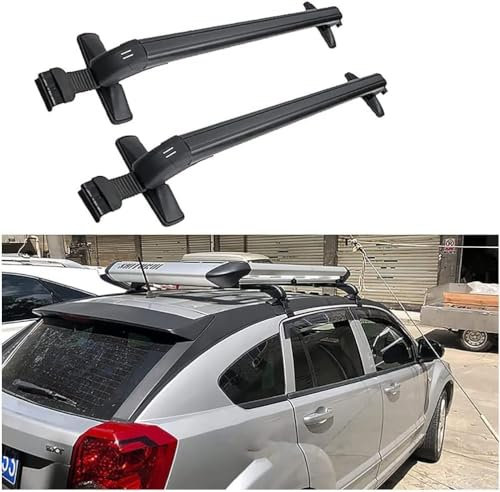 YJTYC Dachträger, Universal Dachträger für Dodge Caliber 5 Door Estate Jan 2006-2017, eine offene Reling, Top-Performance Dachträger, Dachrelings mit Abstand