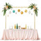 Over The Table Rod Stand with Clamps- Adjustable Metal Wedding Arch Frame for Table Centrepiece, Over Table Display Rail for Halloween Christmas Table Decorations (Gold)