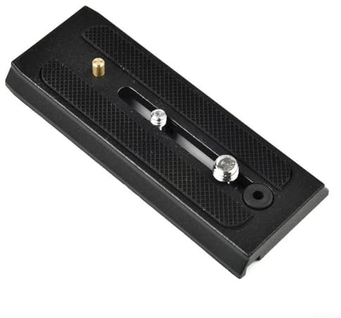 Aluminum Sliding Quick Release Plate for Manfrotto 503HDV and MVH500AH, Includes Camera Screws
