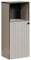 trendteam smart living - PureBliss - Standschrank - Kashmir Hellgrau - Rillenoptik - 1 offenes Fach + 1 Einlegeboden - (BxHxT) 40 x 95 x 31cm - Badezimmerschrank mit edlem Metallgriff