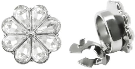 Lot de 2 housses de cache bouton chemise en strass pour décorations, housses de cache bouton chemise femme, housses de bouton manchette à clipser en cristal,Button Embellishments for Dress Suit
