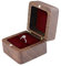 FuninCrea Personalized Wooden Ring Box, Small Engagement Ring Holder Box (red-single)