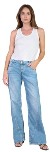 Le Temps des Cerises Wide Leg Lauryn Twist Jeans, Blau Nr. 4