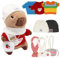 Simulation Capybara Plüschtier 10pcs Set, 30cm Capibara Kuscheltier Mit Accessoires Stofftier Kawaii Capybara Plüsch Kissen Spielzeug Wasserschwein Plüsch Wurfkissen Geschenk, capybara kuscheltier