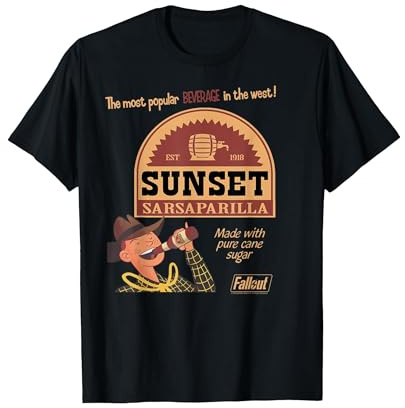 Fallout Video Game Sunset Sarsaparilla Vintage Ad T-Shirt