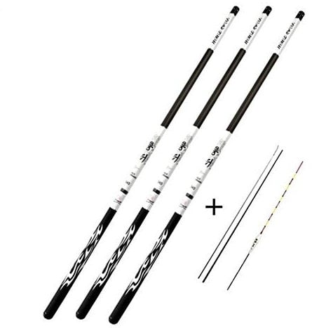 AYXAMO Teleskoprute,Angelrute Carbon-Faser-Fischerei-Rod Frischwasser Teleskop Angelrute 2.7M-10M Ultra Light(3.6 m)