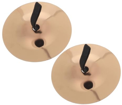 VANZACK Mini Platillos de Mano de Cobre Instrumento Musical para Platillos Pequeños para Dedo Percusión para Educación Musical Temprana Baile y Fiesta