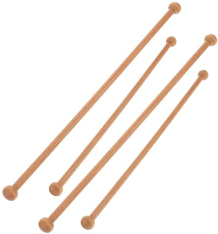 VALICLUD 4 Stück Teiliges Holzstangen zum Aufhängen von Wandteppichen Langlebige Tapisseriestangen aus Holz Vielseitige Webartikelhalter für Makramee Mobiles und Wanddekoration Einfache