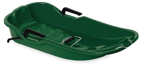Hamax | Kunststoff Schlitten SNO Glider | stabil und belastbar bis 60 kg | 90 cm | Seitliche Griffe zum Lenken und Bremsen | der ideale Bob für den Schnee