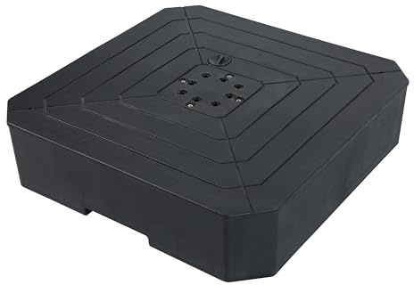 AXI Pied de Parasol en Plastique Remplissable, Noir | Socle, Base pour Jardin/Terrasse | Convient aux Parasols Suspendus jusqu'à 3 x 3 m | avec 2 Roues | À Remplir d'eau