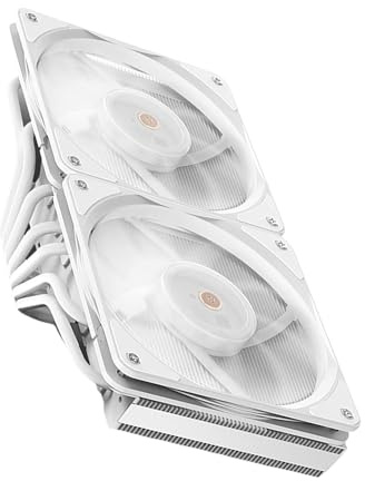 Tsophreniq 2-Fan CPU Cooling Fan 7 Heat Pipes Airflows Copper Base Thermal Solution for LGA1700 AM5 Platforms CPU Cooling