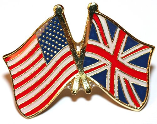 USA & UK Friendship Flag Pin Badge