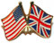 USA & UK Friendship Flag Pin Badge