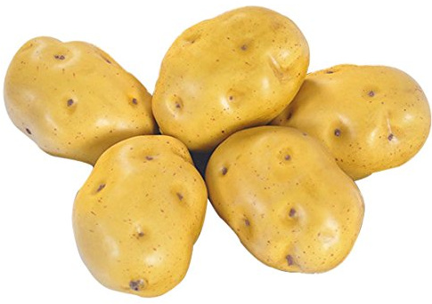 Lorigun Espuma Papas Falsas Simulación Burbuja Frutas y Verduras Arreglo de la emoción Escenas Atrezzo Simulación Patata X 5Pcs