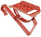 Einzeltritt Dachtritt 25cm für Dachziegel und Biberschwanzziegel zum Einhängen (RAL 3011 - Rot)
