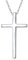 Solide 14 Karat 585 Weiß Gold Kreuz Christian Anhänger Kette Minimalist Halskette Schmuck für Damen Mädchen Baby Kinder mit Geschenk Box - Verstellbare Kettenlänge: 40 + 5 cm