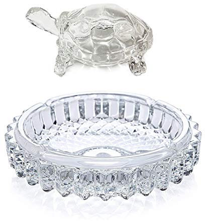Kristallglas Schildkröte Schildkröte für Feng Shui und Vastu mit Teichtopf/Vastu/Feng Shui Glas Kristall Schildkröte Schaustück Geschenk