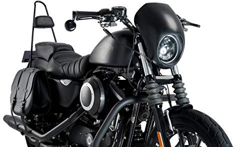 Semi-Cupolino Modello Anarchy Nero Opaco Customacces per Harley Davidson Sportster 883 Iron 09'-09'