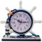 SWHONG Radruder Moderne Tischuhr Mediterran Nicht tickend Kleine Leuchtturm Wanduhren Marine Souvenir