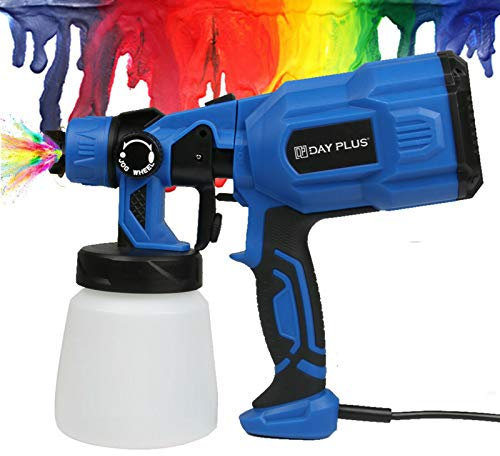 550W Farbsprühsystem Elektrische Farbspritzpistole Farbsprühpistole mit 3 Sprühmustern, 800ml, 100-450ml/Min, einstellbarem Luftstrom und Farbsteuerung