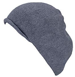 Kopka Accessories Stegbaske, Baskenmütze, Mützen, Strickmütze, Strickmuetze, Strickmütze Damen, Strickmütze Herren, Sommermütze, Strickmuster Mütze, Wintermütze, Winter Mütze (grau meliert)