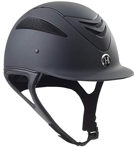 OneK Helm Defender Convertible Matt schwarz Black Reithelm, Größe:1