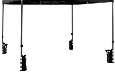 Bulhawk® SET OF 4 HEAVY DUTY POP UP GAZEBO LEG SUPPORTS FOOT WEIGHTS SAND BAGS (Black)