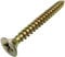 Aerzetix - C45199 - Lot de 100 - Vis à Bois - Ø6x60mm - en Acier Laitonné Métal - Tête Fraisée - à Empreinte Cruciforme Pozidriv - Couleur Laitonné
