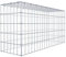 GABIONA Gabion de culture type 3 carré, maillage 5 x 10 cm, profondeur 30 cm, gabion 100 x 50 x 30 cm (L x H x P), anneau en C