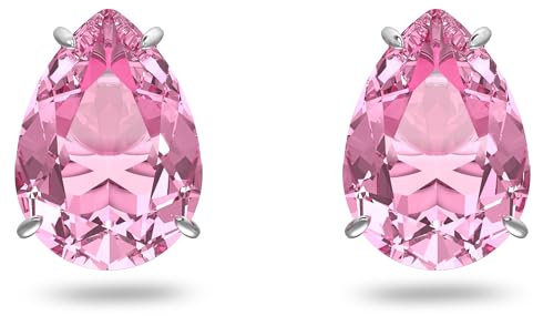 Swarovski Gema Ohrstecker, Vergoldete Damenohrringe mit Zarten Blumen-Motiven und Strahlenden Swarovski Kristallen