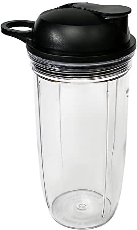 Veterger Pièces de rechange avec couvercle To-Go, compatible avec NutriBullet Blender Combo, NutriBullet Pro 1000 et NutriBullet Select 2.0 (710 ml)