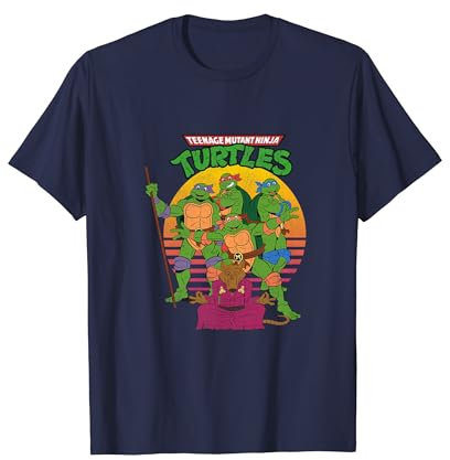Teenage Mutant Ninja Turtles Retro Sun Group T-Shirt