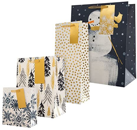 Hallmark Christmas Bottle Gift Bags - Pack of 4 in 4 Designs