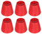 Tissting 6 Stück Hängelampe Lampenschirm Rot, Clip Auf Lampenschirme Stoff Nachttisch Lampenschirmfür Stoff Fass Tischlampe Kronleuchter Wandleuchte Pendelleuchte