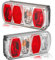 DARKGUARD Glühbirne Rückleuchten Satz für Anhänger 12v,mit E4 Prüfzeichen,7Funktion 2pcs Halogen Rücklicht Set,Wasserdicht Rücklicht Anhängerbeleuchtung,Heckleuchten Anhänger für Wohnwagen KFZ PKW
