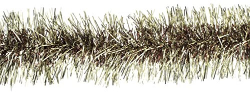 Creativery Weihnachtsgirlande Lametta 9cm x 3m Weihnachtsbaum Baumgirlande braun Champagner