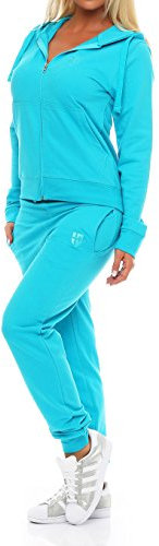 Gennadi Hoppe Survêtement de sport pour femme, Turquoise/bleu, XS