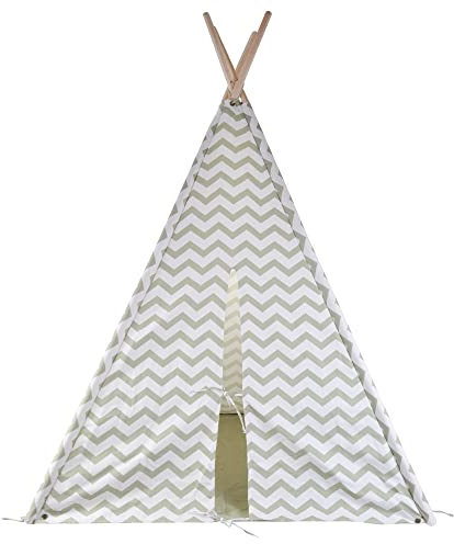 Tipi Spielzelt Bandits Indian inkl Zeltboden, Baumwolltuch (Retro Grün)