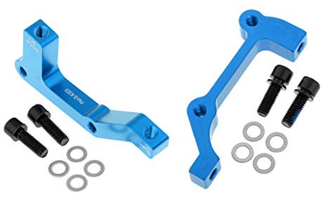 Easnea 2 x Durevole 203mm MTB Bicicletta Bici Disco Freno Montaggio Post Adattatore Rotore Parti Blu