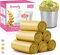 4 Gallon 180pcs Small Gold Trash Bags Strong Golden Garbage Bags, Bathroom Trash Can Bin Liners, Gold Plastic Bags for Home Office, Waste Basket Liner, Fit 12-15 Liter, 3,3.5,4,4.5 Gal（Golden 180）