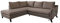 MIUFORM Ecksofa mit Schlaffunktion | Charming Charlie L-Form | Wohnladschaft Couch Schlafcouch Wohnzimmer Gästezimmer | Holzfüße (Taupe, Links ausgerichtet)