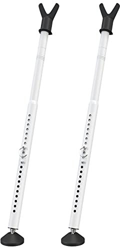 2Pack Door Security Bar, Sliding Patio Door Security Bar, 3 in 1 Hinged Sliding Door Window Security Bar, 19 to 52 Inch Adjustable Door Stopper Security Jammer Bar