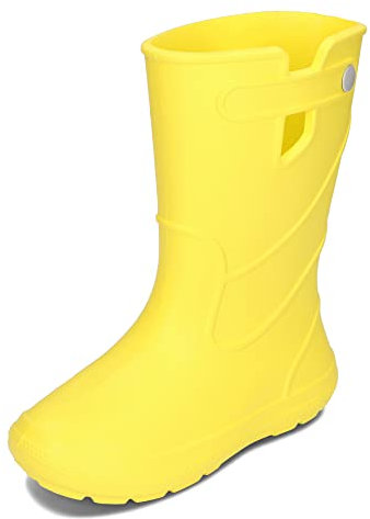 BeKiddy Stivali in Gomma EVA per Bambini e Adolescenti Stivali da Pioggia per Teenager 30-37 EU (Giallo, numeric_32)