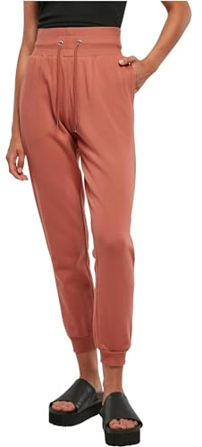Urban Classics Damen Hose Ladies Organic High Waist Sweat Pants Terracotta XXL