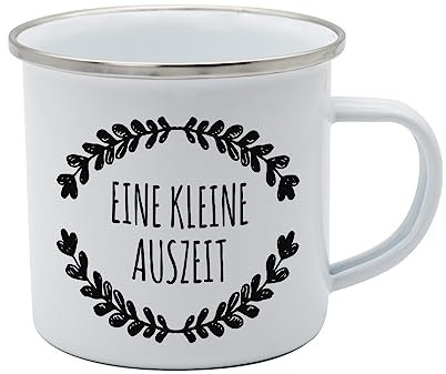 Tasse Kleine Auszeit Emaille 350ml