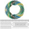 Ticeed 200 Pcs Scoubidou Fili, 20 Colori Nastri Scooby Doo 1.8mm Corde Plastica per DIY 1m con Gancio e Anello,Anello di Ferro e Chiusura Aragosta per Fai da Te(Stile 2)
