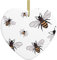 Lustige Bienen drucken Personalisierte Weihnachtskugel, Keramik Weihnachten Hängende Ornament, Weihnachtsbaum Dekoration Für Freund Freundin Frau Xmas Geschenke