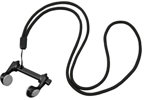 HERCHR Tappo per Naso da Nuoto, Tappo per Naso da Immersione Design Diviso Antiscivolo Tappo per Naso da Nuoto Regolabile Adatto alla Pelle con Cordino per Immersioni(Nero)