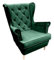 Ares Meble Ohrensessel XXL - Gemütlicher Sessel - Tiefer Sessel Wohnzimmer - Großer Sessel Retro - Fernsehsessel Relaxsessel - XXL Sessel Samt - Sessel Bequem - Chesterfield Sessel Grün